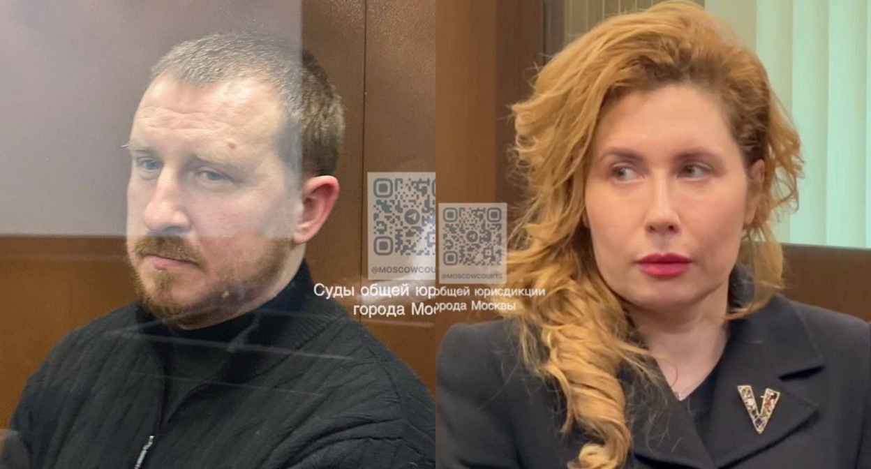 Алексей Копайгородский и его жена в зале суда. Фото: Суды общей юрисдикции города Москвы Алексей Копайгородский и его жена в зале суда. Фото: Суды общей юрисдикции города Москвы