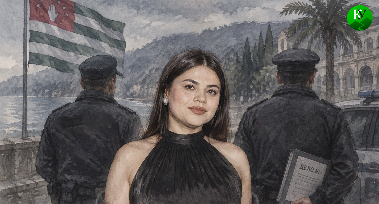 Амина Бикбова и абхазские силовики. Иллюстрация создана «Кавказским узлом» с помощью ИИ в программе Copilot Амина Бикбова и абхазские силовики. Иллюстрация создана «Кавказским узлом» с помощью ИИ в программе Copilot