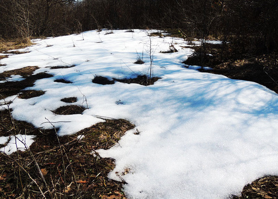 Остатки снега. Остатки снега.